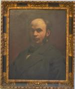 Jules Emmanuel VALADON (1826-1900)
Portrait d'homme
Huile sur panneau signée en haut...