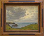 Henri CALLOT (1875-1956)
L'Ile d'Yeu, la voile rouge à la sortie...