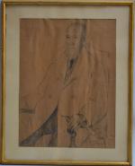 Jean LAUNOIS (1898-1942)
Portrait d'Anatole France, 1922.
Dessin signé et daté en...