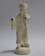 CHINE
Groupe en porcelaine représentant un homme
H.: 22 cm (manque les...