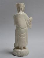 CHINE
Groupe en porcelaine représentant un homme
H.: 22 cm (manque les...