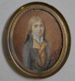 ECOLE FRANCAISE du XIXème
Portrait présumé de Louis XVII
Miniature ovale sur...