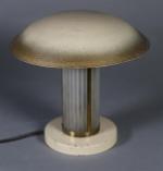 Petite lampe champignon en métal laqué, pied à tubes de...