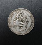 Pièce de 5 francs en argent 1870  Napoléon tête...