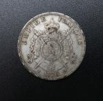 Pièce de 5 francs en argent 1870  Napoléon tête...