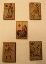 Lot de cartes fantaisies divinatoires. 5 jeux différents. Fin XIXe...