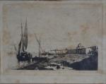 Adolphe APPIAN (1818-1898)
Port de San Remo, 1878.
Eau-forte signée et datée...