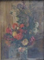 ECOLE FRANCAISE vers 1900
Bouquet de fleurs dans un vase
Huile sur...