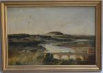 ECOLE ITALIENNE du XIXème
Paysage fluvial aux ponts
Huile sur toile
27 x...