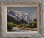 Marcel WIBAULT (1905-1998)
Paysage de montagnes
Huile sur isorel signée en bas...