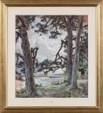 Alexandre NOZAL (1852-1929) " Les grands pins devant la mer...