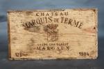 Bordeaux rouge. 12 bouteilles Château Marquis de Terme Grand cru...