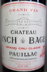 Bordeaux rouge. Deux bouteilles Chateau Lynch Bages Pauillac Grand cru...