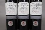 Bordeaux rouge. Trois bouteilles Les Hauts de Massonne du Château...