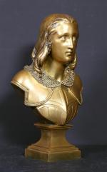 CARRIER Auguste J. (1800-1875) : Jeanne d'Arc en buste sur...