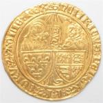 Henri VI (1422-1453). Salut d'or. 3,41 g. Rouen (Léopard).
Deuxième émission...