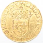 Charles IX (1561-1574). Ecu d'or au soleil. 3,42 g. 1565...