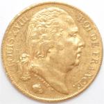 Louis XVIII (1814-1824). 20 francs au buste nu 1818 A...
