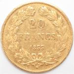 Louis Philippe I (1830-1848). 20 Francs or 1833 A Paris....