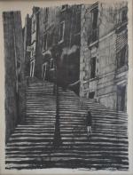 Paul NASSIVET (1904-1977)
Nantes, l'escalier
Estampe signée et justifiée 4/80 en bas...