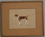 François LEBERT (né en 1948)
Portrait de chien
Gouache signée en bas...