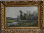 Henri Jean LEFORTIER (1819-1886) attribué à.
Paysage aux environs de Barbizon
Huile...