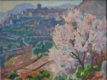 Sydney Lough THOMPSON (1877-1973)
Arbres en fleurs sur la ville
Huile sur...