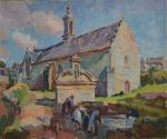 Sydney Lough THOMPSON (1877-1973)
Locronnan, le lavoir fontaine derrière l'église, circa...