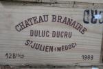 BORDEAUX ROUGE. Caisse de douze bouteilles Chateau Branaire Duluc Ducru...