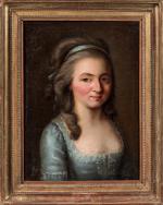 ECOLE FRANCAISE du XVIIIème siècle. Portrait d'une dame de qualité....