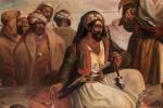ECOLE FRANCAISE vers 1860. La prise de Corfu par Saladin....
