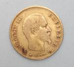 Pièce de 10 francs en or Napoléon III tête nue...