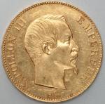 Pièce de 100 Francs en or Napoléon III tête nue...