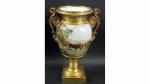 Grand vase d'époque Empire de forme ovoïde sur piédouche à...