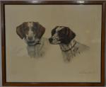 Léon DANCHIN (1887-1938)
Les deux chiens
Estampe signée et justifiée 101/500. 
48.5...
