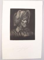 Ernst FUCHS (1930-2015)
Selbstportrait als Ali Mirza,
Eau-forte signée et numérotée 272/1000
20...