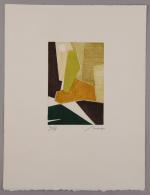 Bernard MUNCH (1921)
Composition abstraite
Aquatinte couleurs
Signée numérotée 61 / 75 
15...