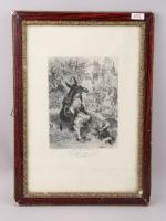 Albert ROBIDA (1848-1926)
Peau d'âne,
Gravure signée en bas à droite 
21...
