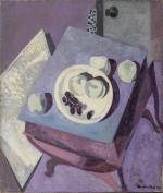 Pierre MONTHEILLET (1923-2011). « Table curule ». Huile sur toile signée...