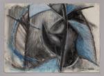 Pierre MONTHEILLET (1923-2011). « Abstraction ». Pastel sur papier, non signé...