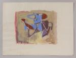Pierre MONTHEILLET (1923-2011). « Abstraction ». Pastel sec et gouache sur...