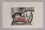 Pierre MONTHEILLET (1923-2011). « Abstraction ». Monotype sur papier, non signé....