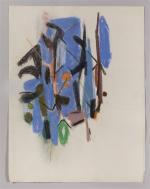 Pierre MONTHEILLET (1923-2011). « Abstraction ". Pastel sur papier, non signé,...