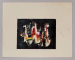 Pierre MONTHEILLET (1923-2011). « Abstraction ». Monotype sur papier, non signé....