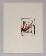 Pierre MONTHEILLET (1923-2011). « Abstraction ». Monotype à l'encre sur papier, non...