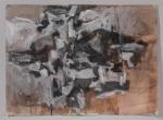 Pierre MONTHEILLET (1923-2011). « Abstraction ». Gouache sur papier, non signée, non...
