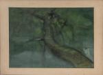 Pierre MONTHEILLET (1923-2011). « Paysage abstrait ». Gouache sur papier, Signée en...