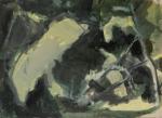 Pierre MONTHEILLET (1923-2011). « Paysage abstrait ». Gouache sur papier, signée en...