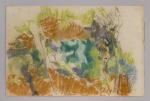 Pierre MONTHEILLET (1923-2011). « Paysage abstrait ». Pastel sur papier, non signé....