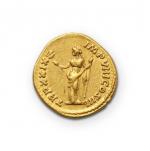 MARC AURÈLE (161-180)
Auréus. 7,28 g. Rome (175)
Son buste lauré et...